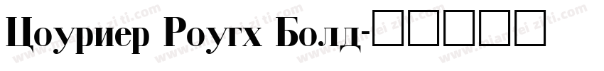 Courier Rough Bold字体转换